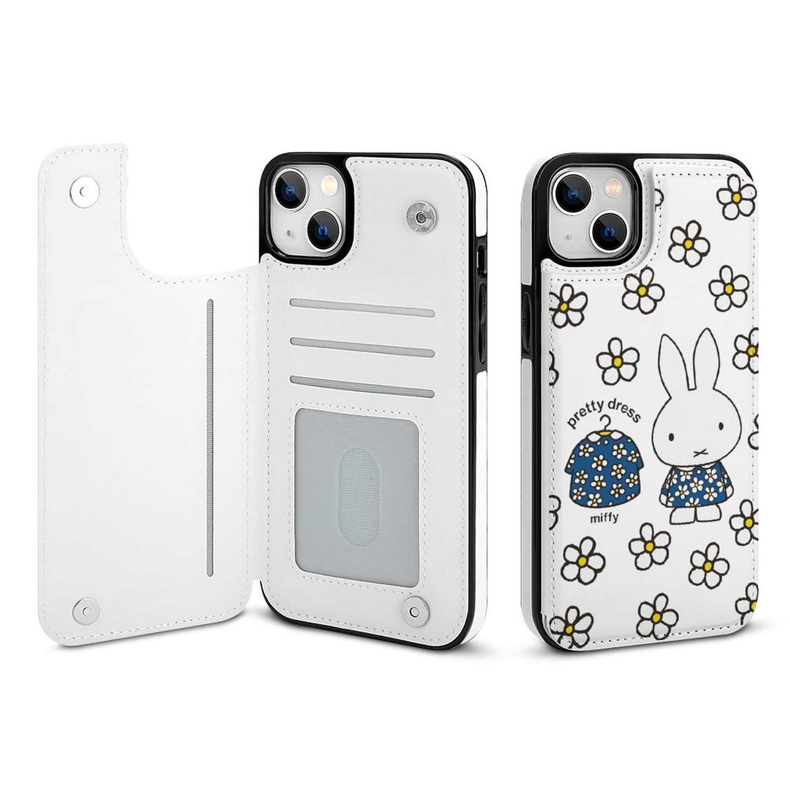 Amazon.co.jp: iPhone 14 Plusケース 手帳型 ミッフィー 花